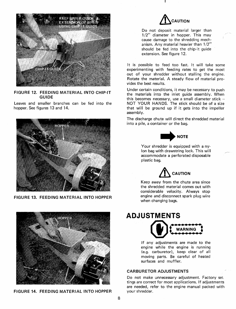 Adjustments, R-^^'iw^': : w | MTD 243-650A User Manual | Page 8 / 12