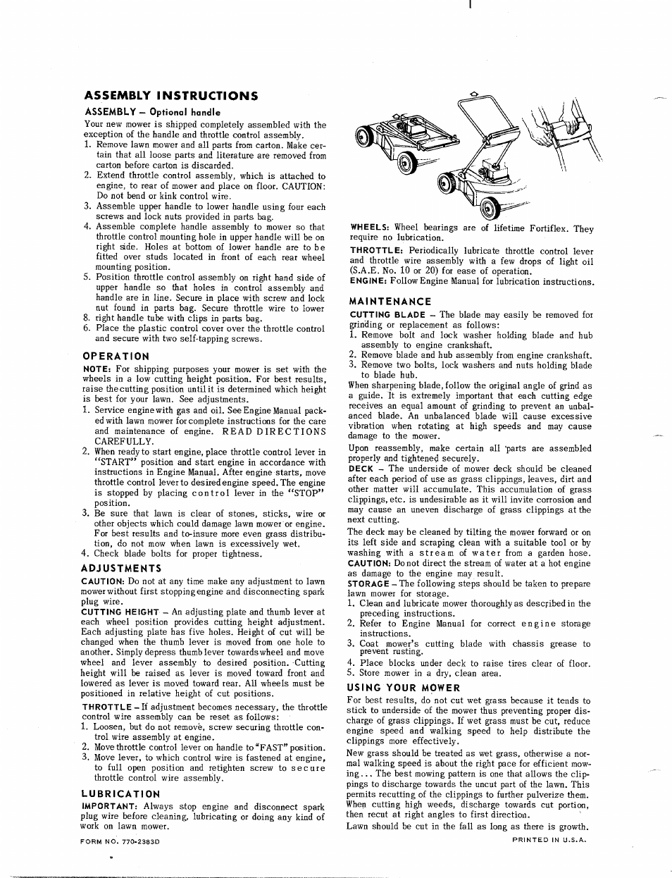 Assembly instructions | MTD 110-040 User Manual | Page 4 / 4