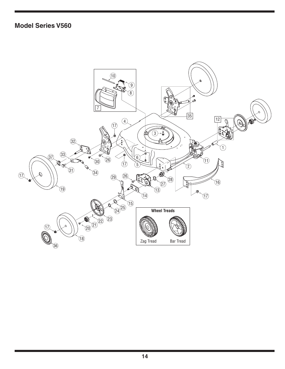 Model series v560 | MTD V560 User Manual | Page 14 / 20