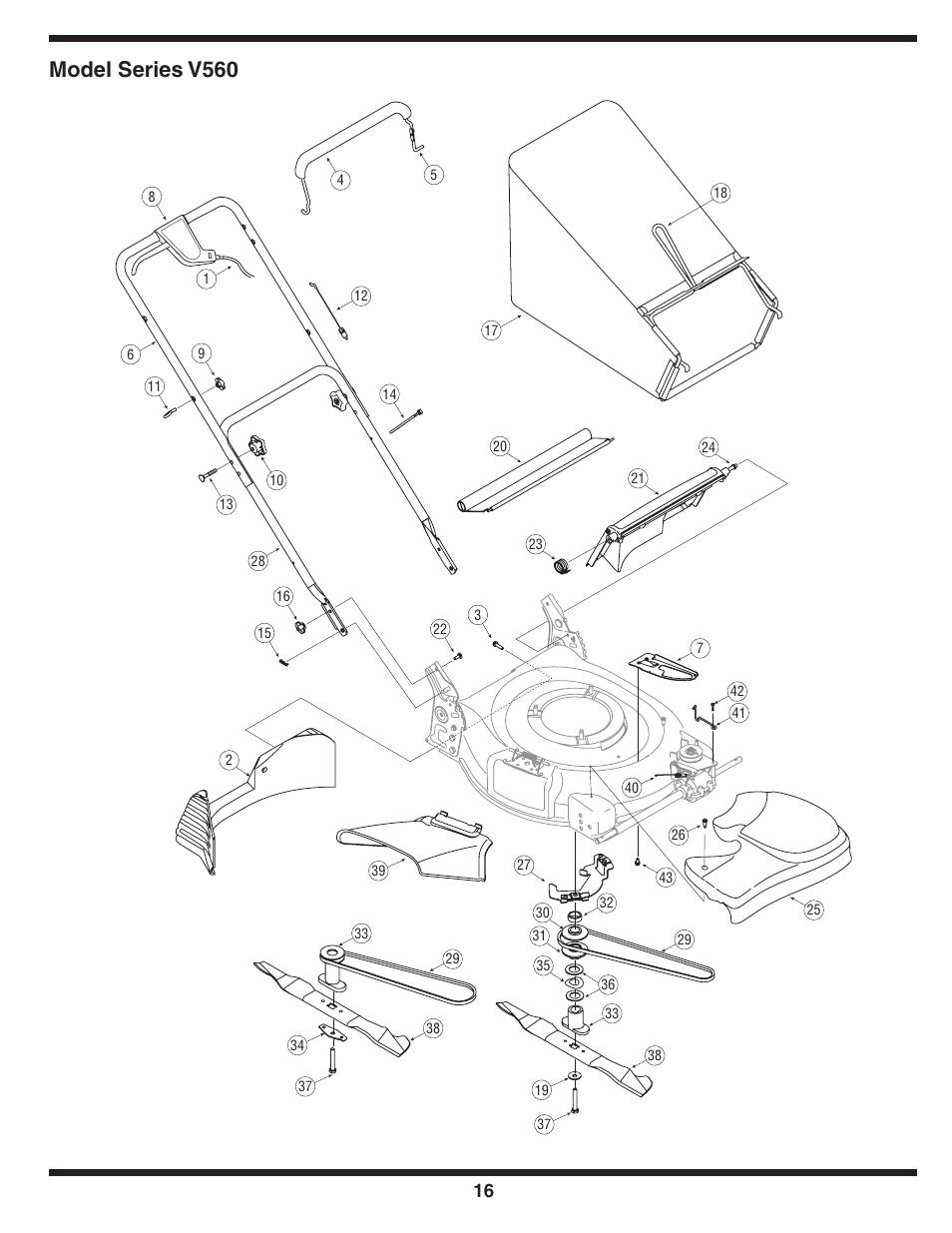 Model series v560 | MTD V560 User Manual | Page 16 / 20