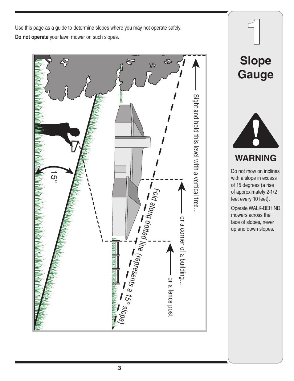 Slope gauge | MTD V560 User Manual | Page 3 / 20