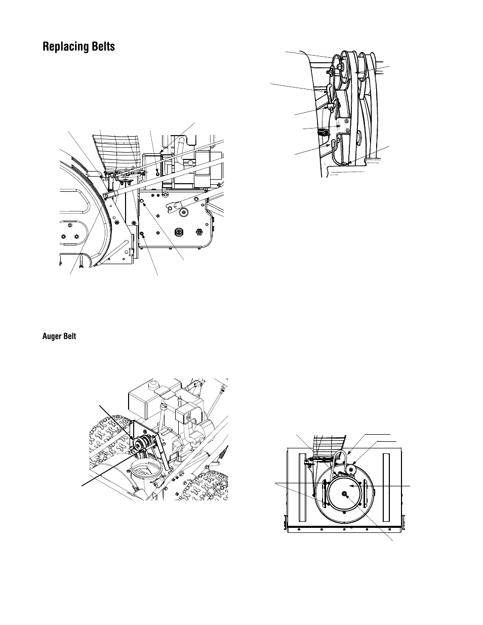 Replacing belts | MTD 31AE993I401 User Manual | Page 15 / 28