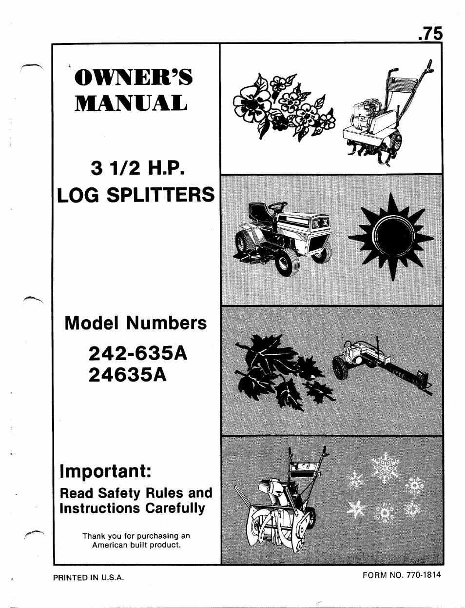 MTD 24635A User Manual | 14 pages