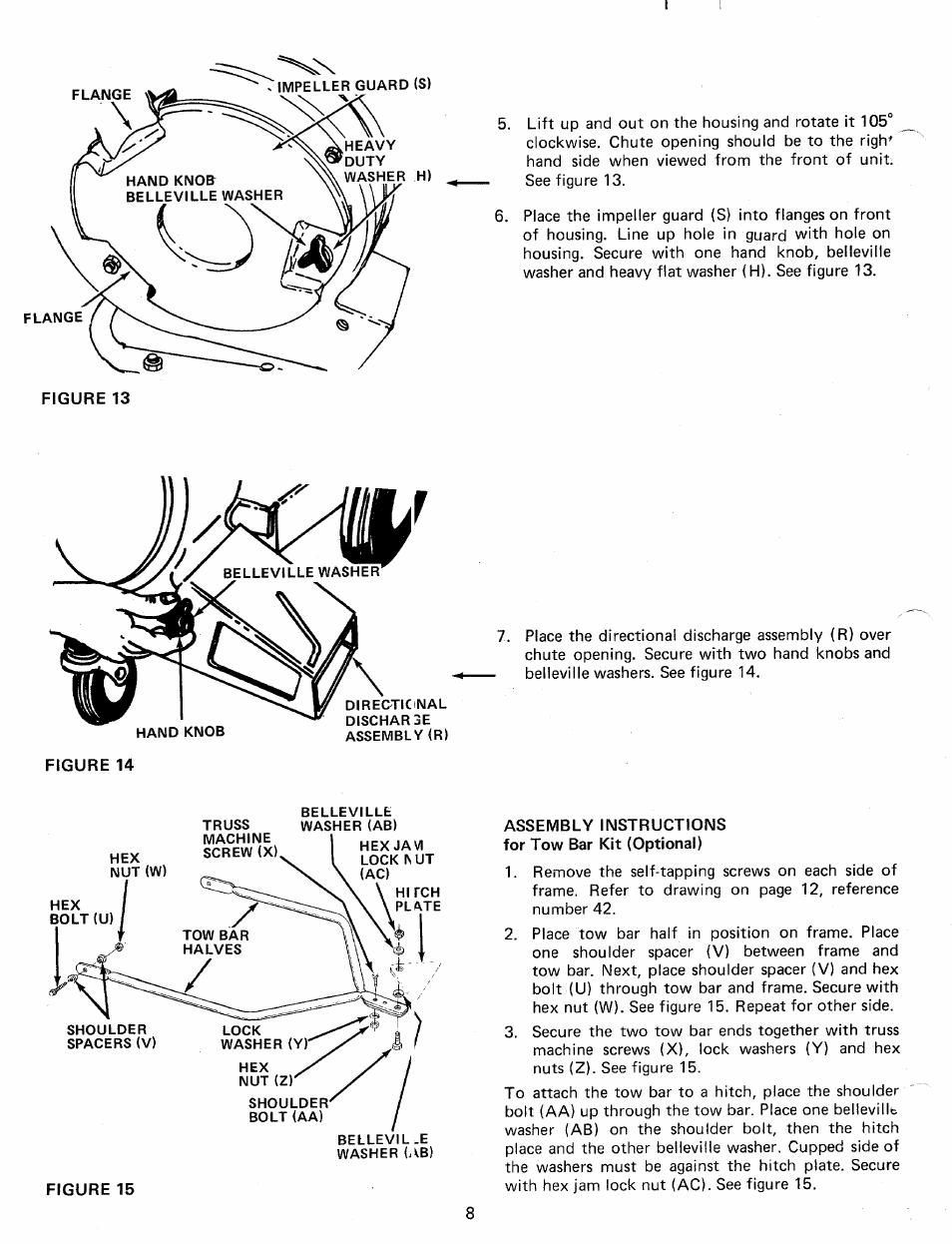 Assembly instructions for tow bar kit (optional) | MTD 24687S User Manual | Page 8 / 16