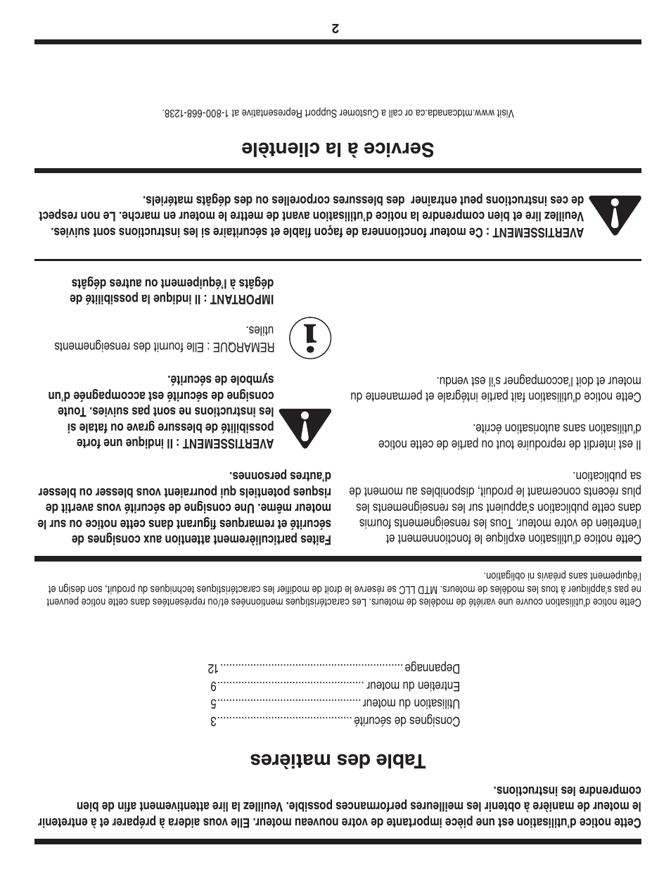 MTD 208cc User Manual | Page 23 / 24