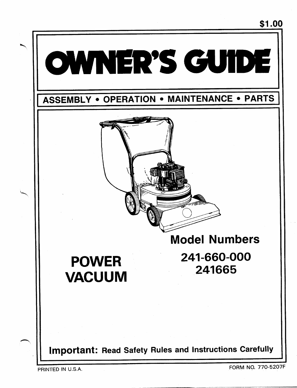 MTD 241665 User Manual | 12 pages