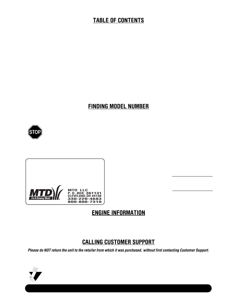 MTD 614E User Manual | Page 2 / 32