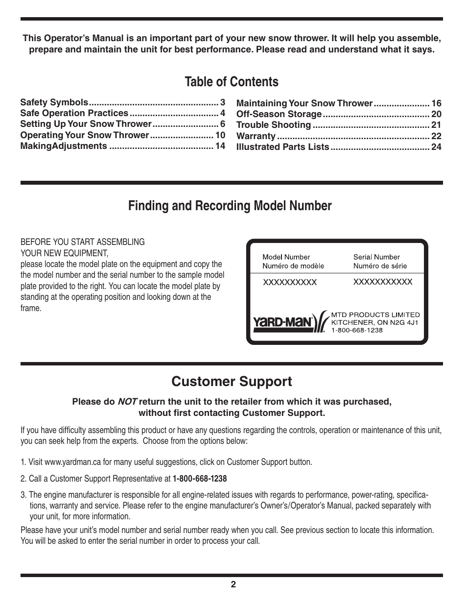 MTD 769-04095 User Manual | Page 2 / 56