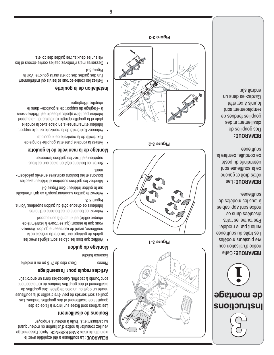 Ins tru ctio ns de montage | MTD 769-04095 User Manual | Page 51 / 56