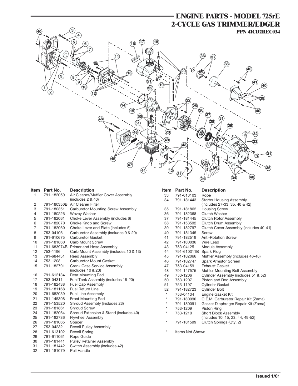 Ryobi 725rE User Manual | 3 pages