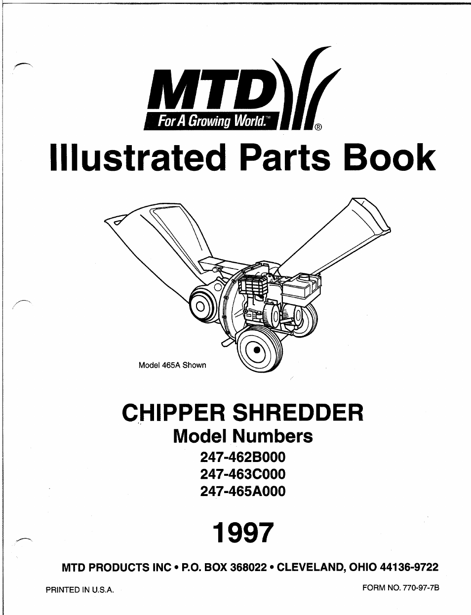 MTD 247-465A000 User Manual | 4 pages