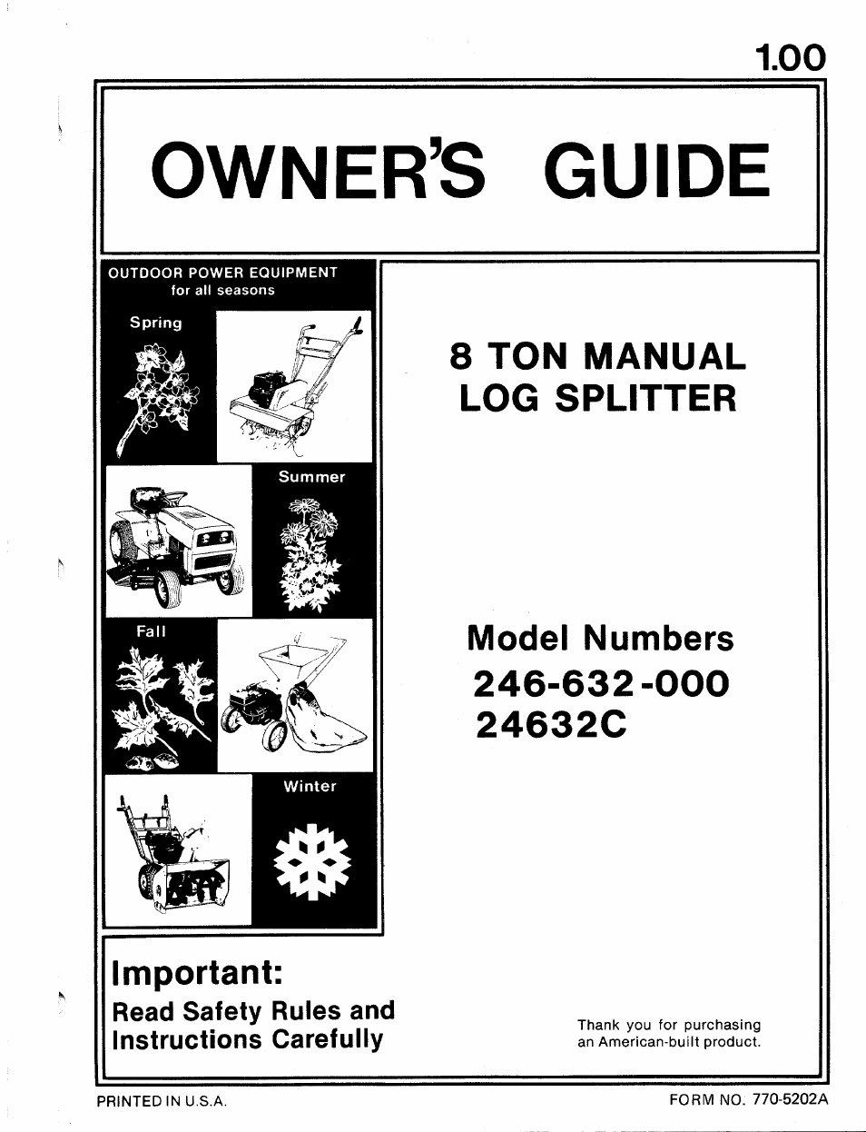 MTD 246-632-000 User Manual | 10 pages