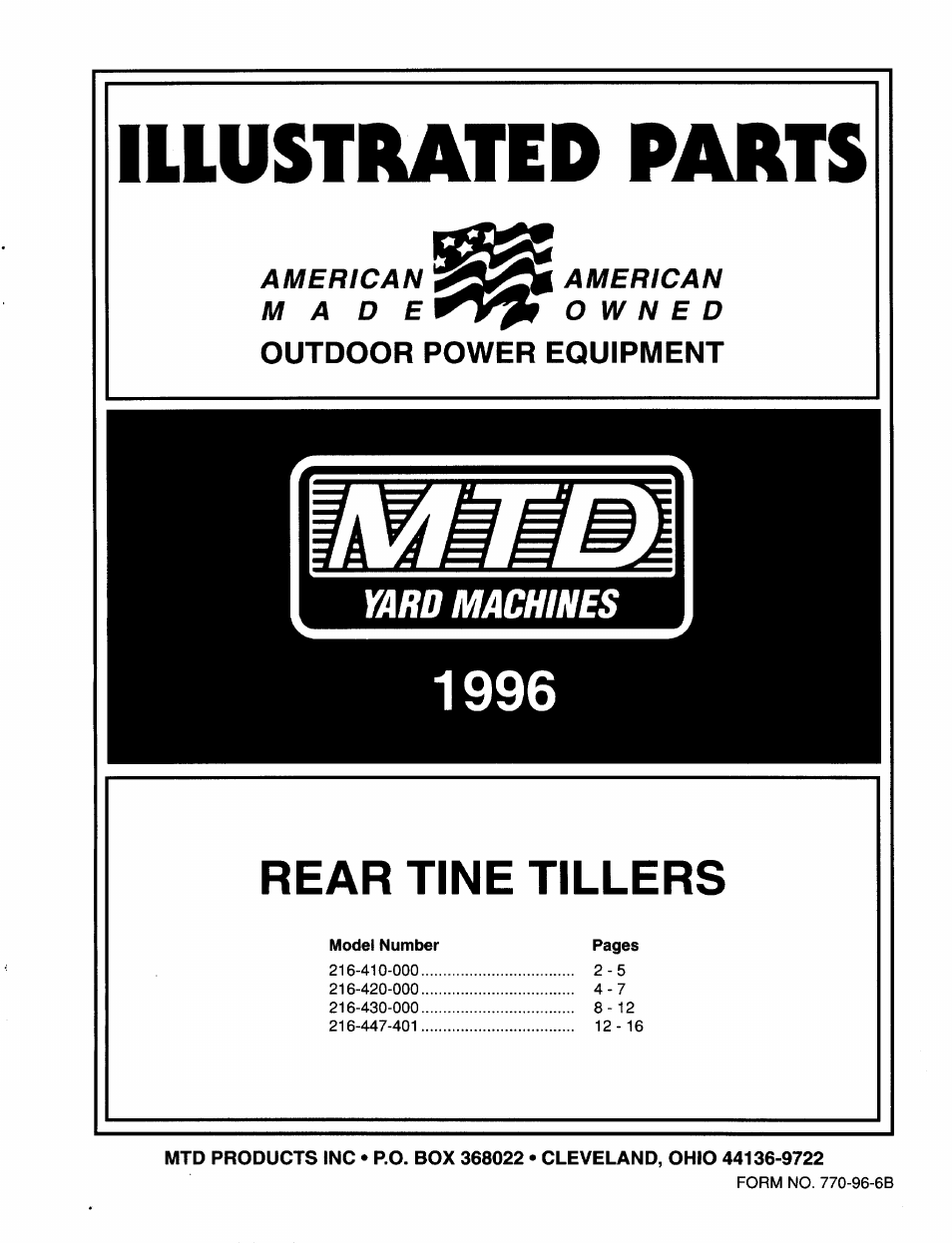 MTD 216-420-000 User Manual | 16 pages