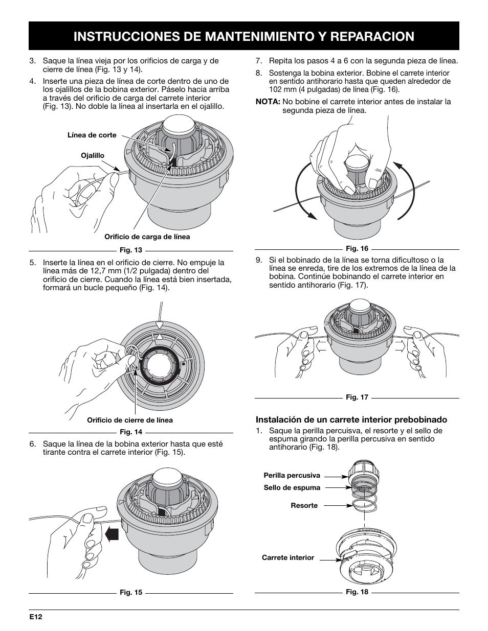 Instrucciones de mantenimiento y reparacion | MTD MT705 User Manual | Page 52 / 64