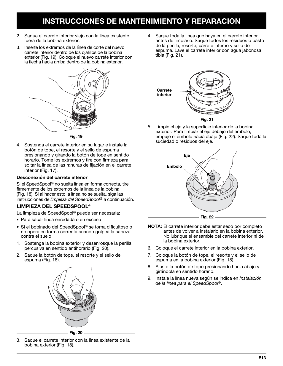 Instrucciones de mantenimiento y reparacion | MTD MT705 User Manual | Page 53 / 64