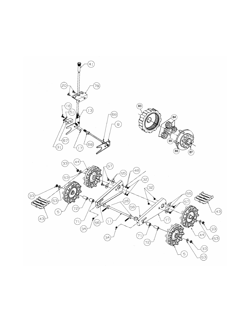 Track and frame | MTD E740 User Manual | Page 24 / 28