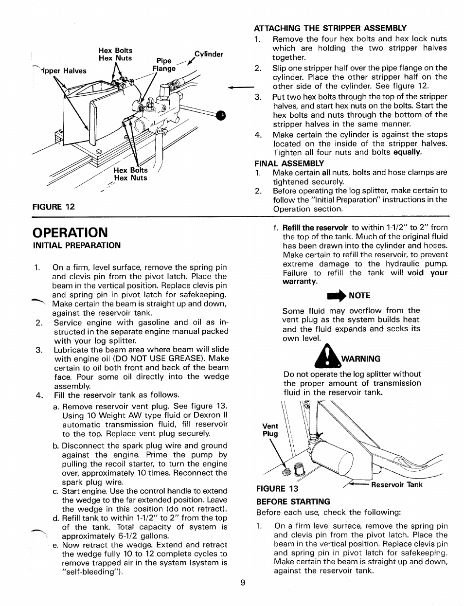 Operation | MTD Duerr 248-623-003 User Manual | Page 9 / 16