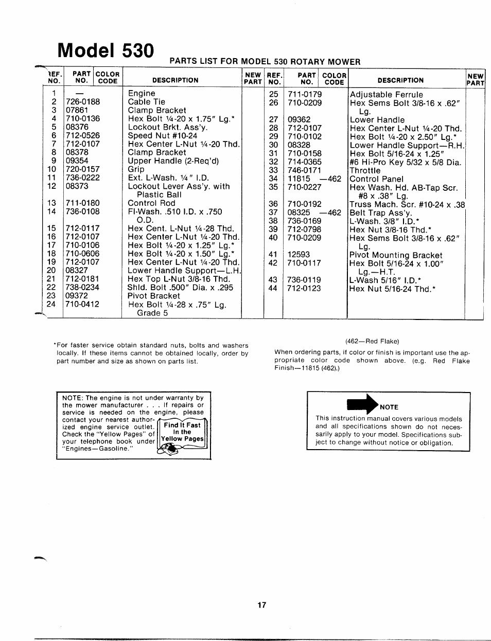 Model 530 | MTD 112-530A User Manual | Page 17 / 20