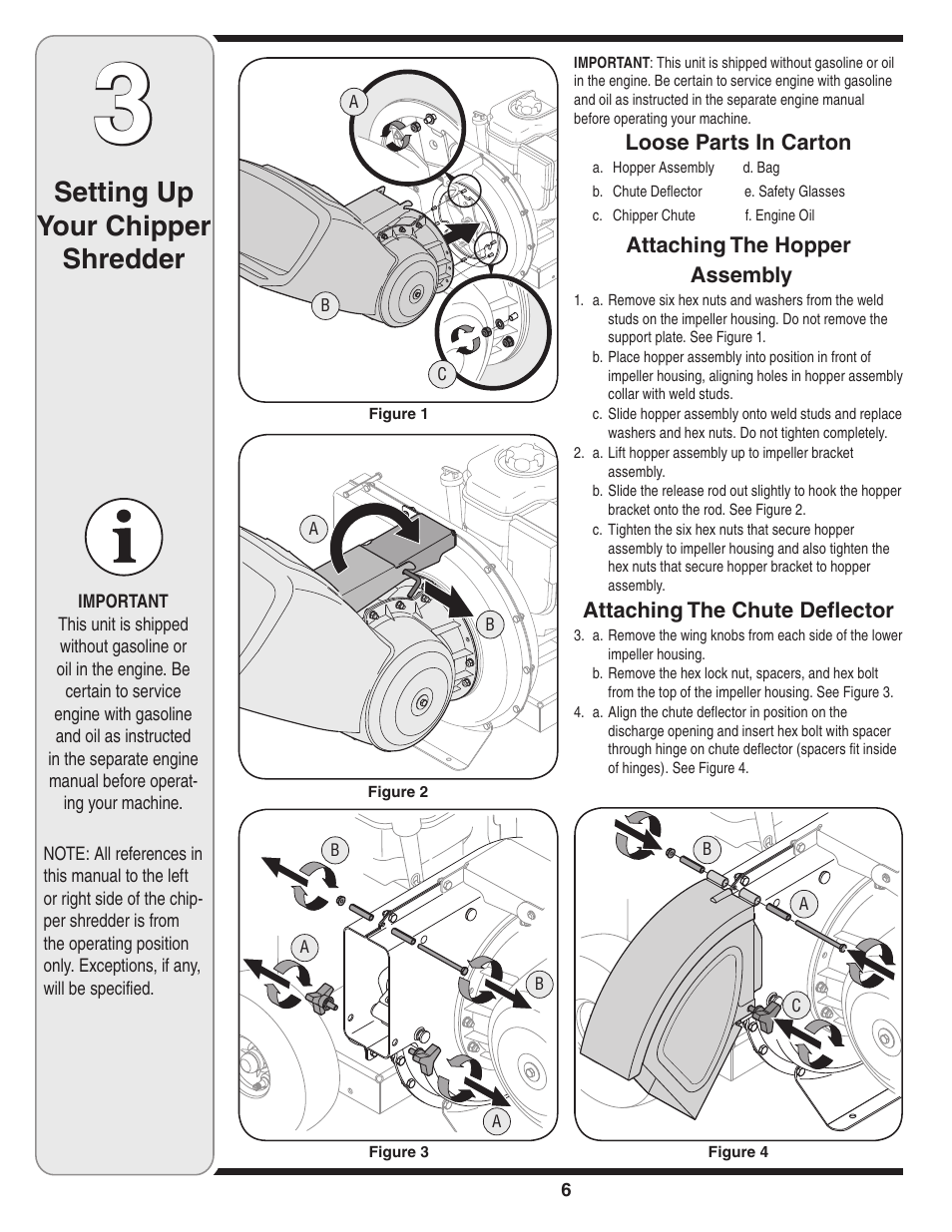 Setting up your chipper shredder | MTD 462 thru 464 User Manual | Page 6 / 20