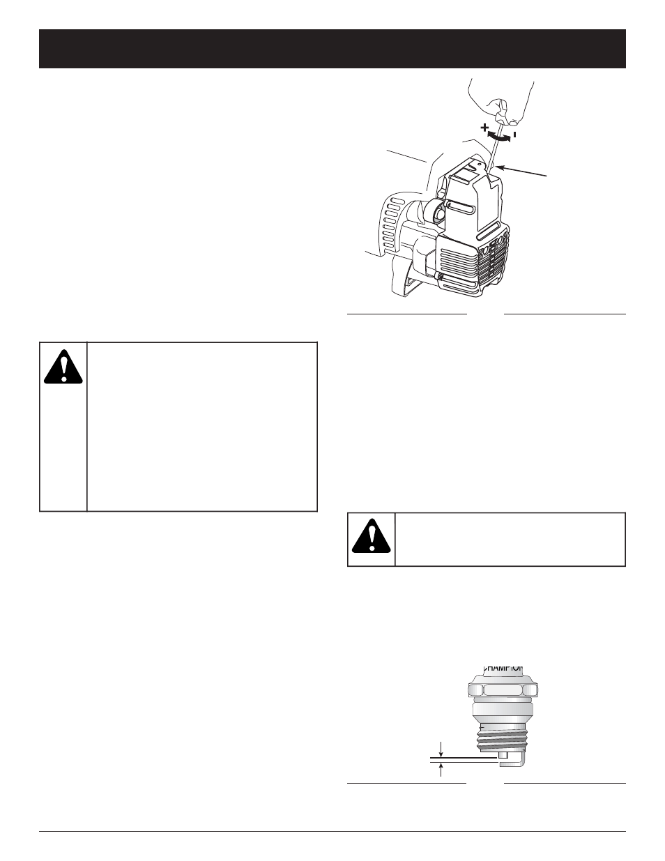 Warning, Maintenance and repair instructions | MTD TB320BV User Manual | Page 17 / 72