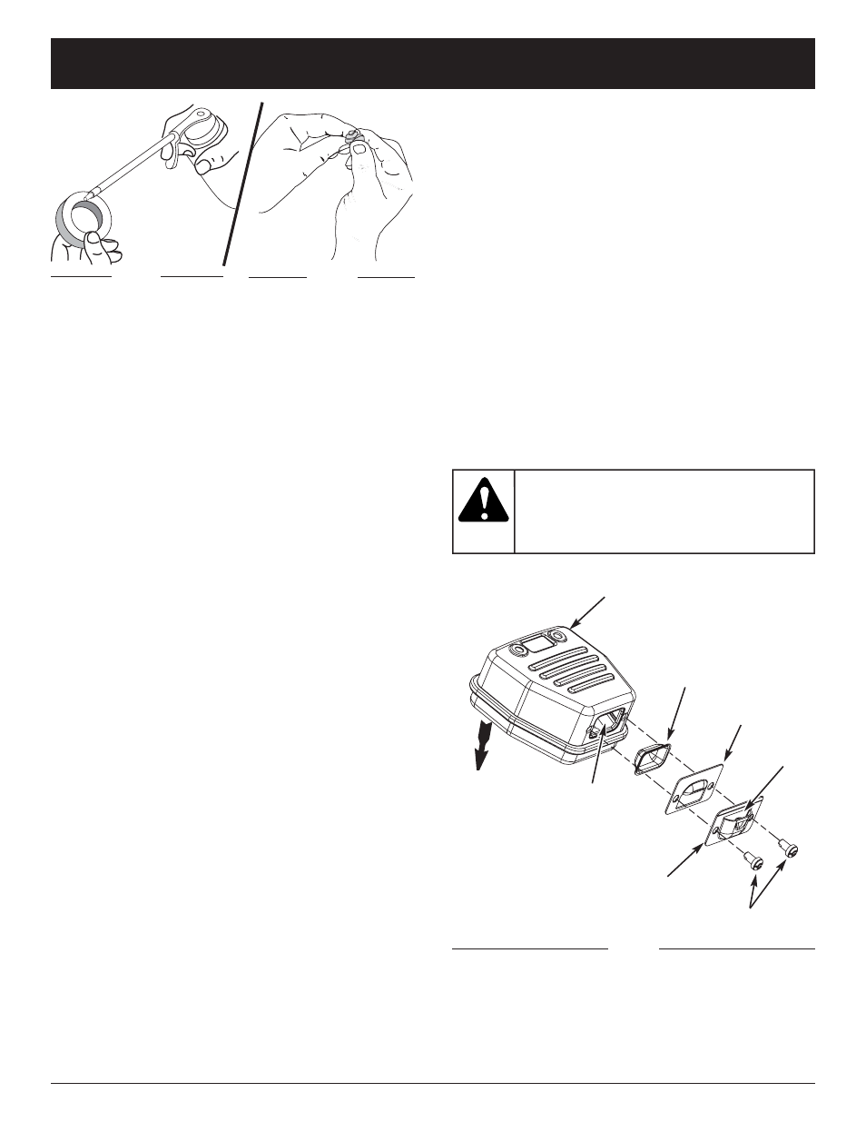 Advertencia, Instrucciones de mantenimiento y reparación | MTD TB320BV User Manual | Page 62 / 72