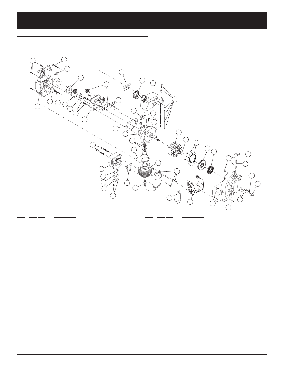 Parts list | MTD TB320BV User Manual | Page 70 / 72