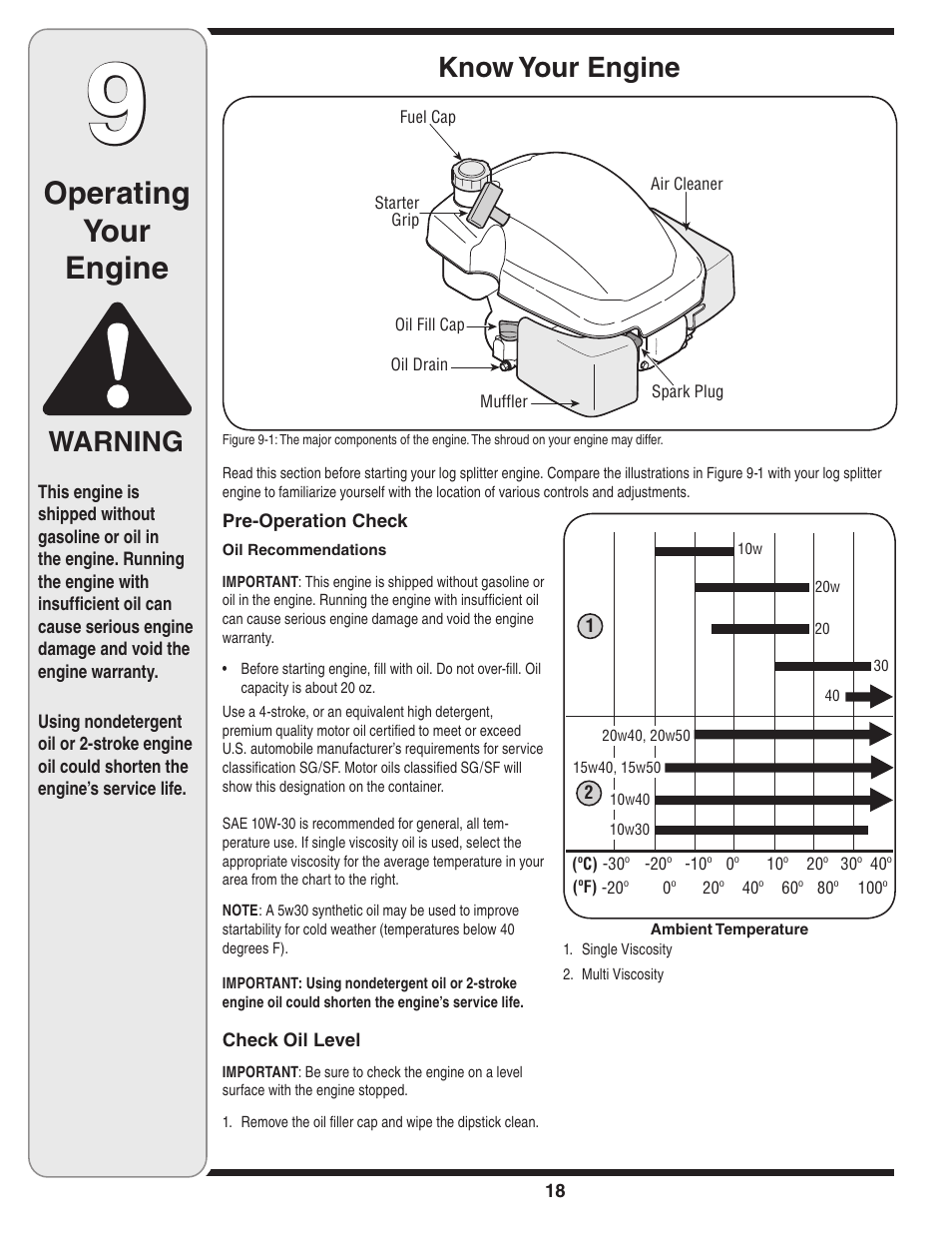 Operating your engine, Know your engine, Warning | MTD 5DM User Manual | Page 18 / 52