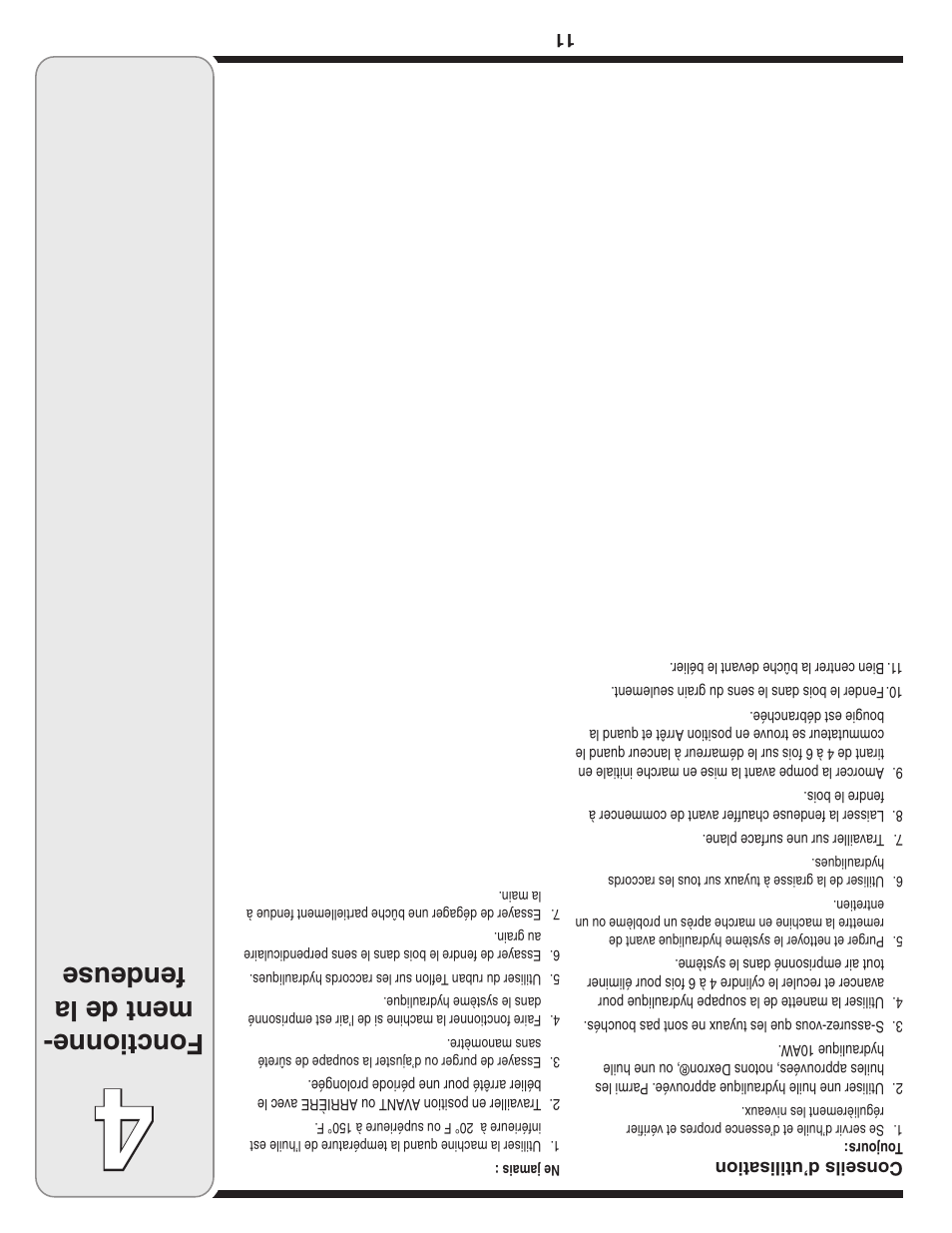 Fonctionne- ment de la fendeuse | MTD 5DM User Manual | Page 42 / 52