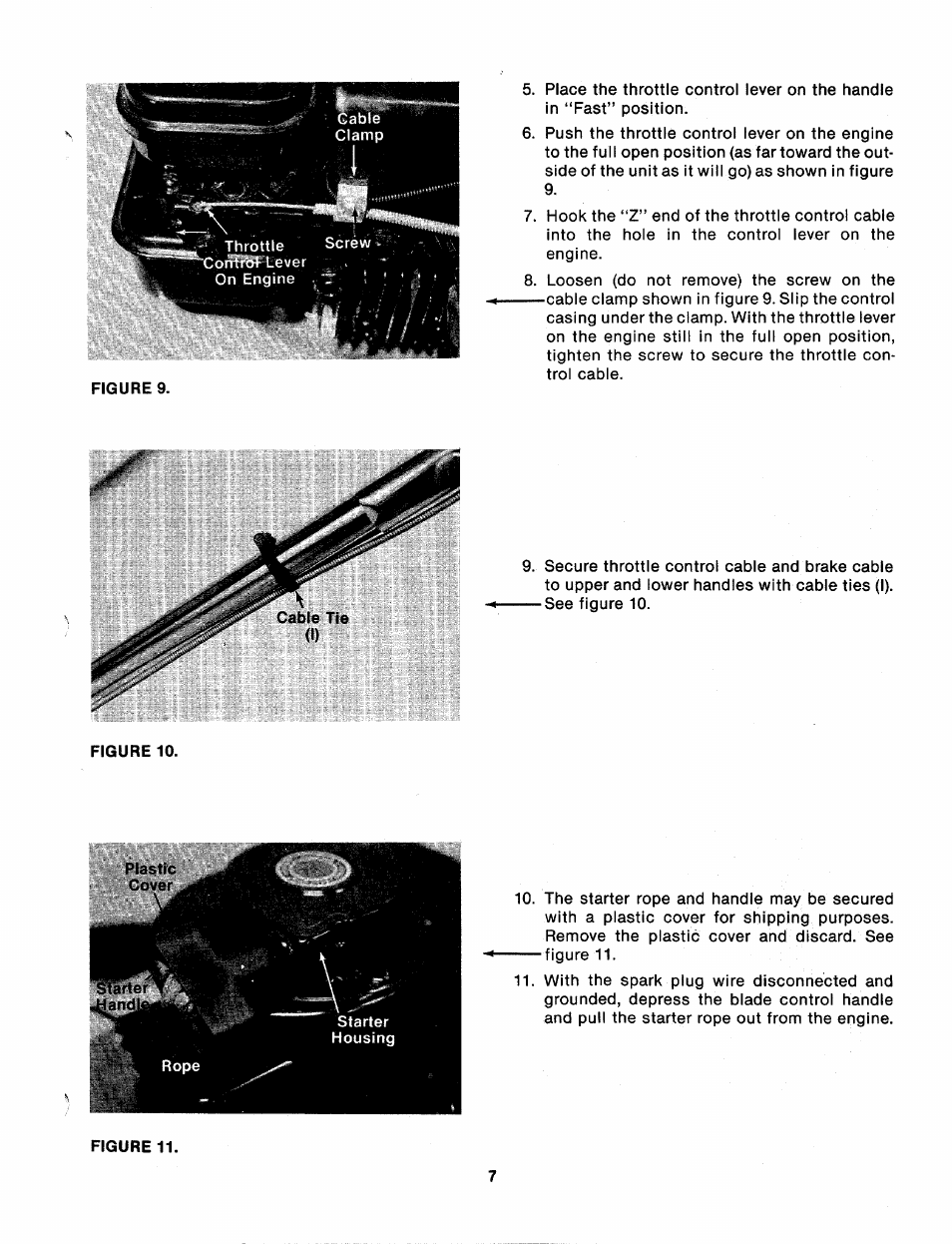 P„s.ic a, Startert | MTD 113-080A User Manual | Page 7 / 16