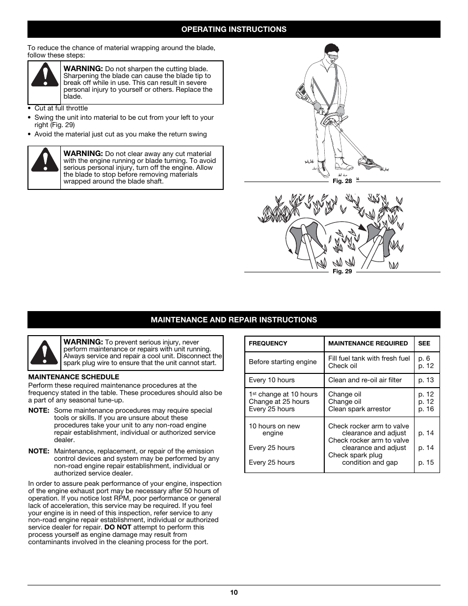 MTD CC5090 User Manual | Page 10 / 60