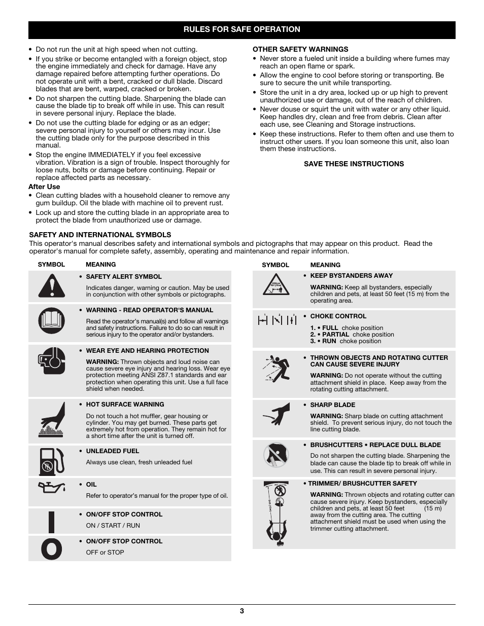 MTD CC5090 User Manual | Page 3 / 60