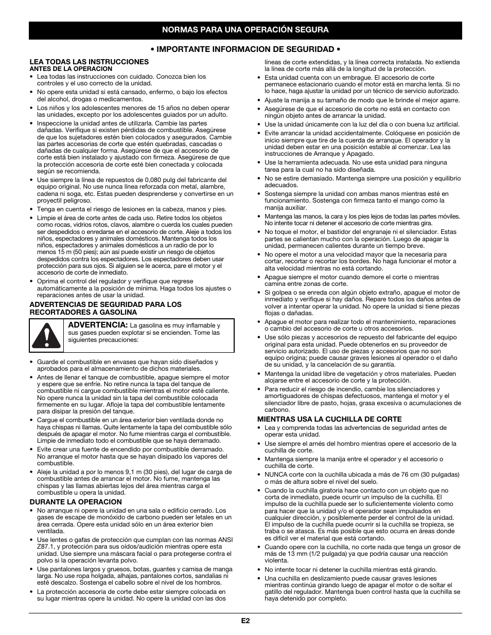 MTD CC5090 User Manual | Page 42 / 60