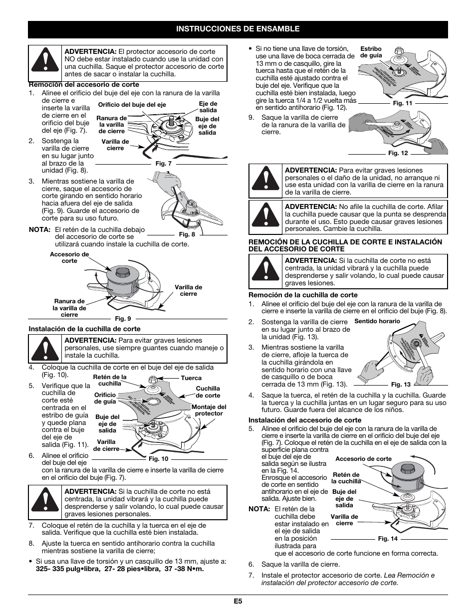 MTD CC5090 User Manual | Page 45 / 60