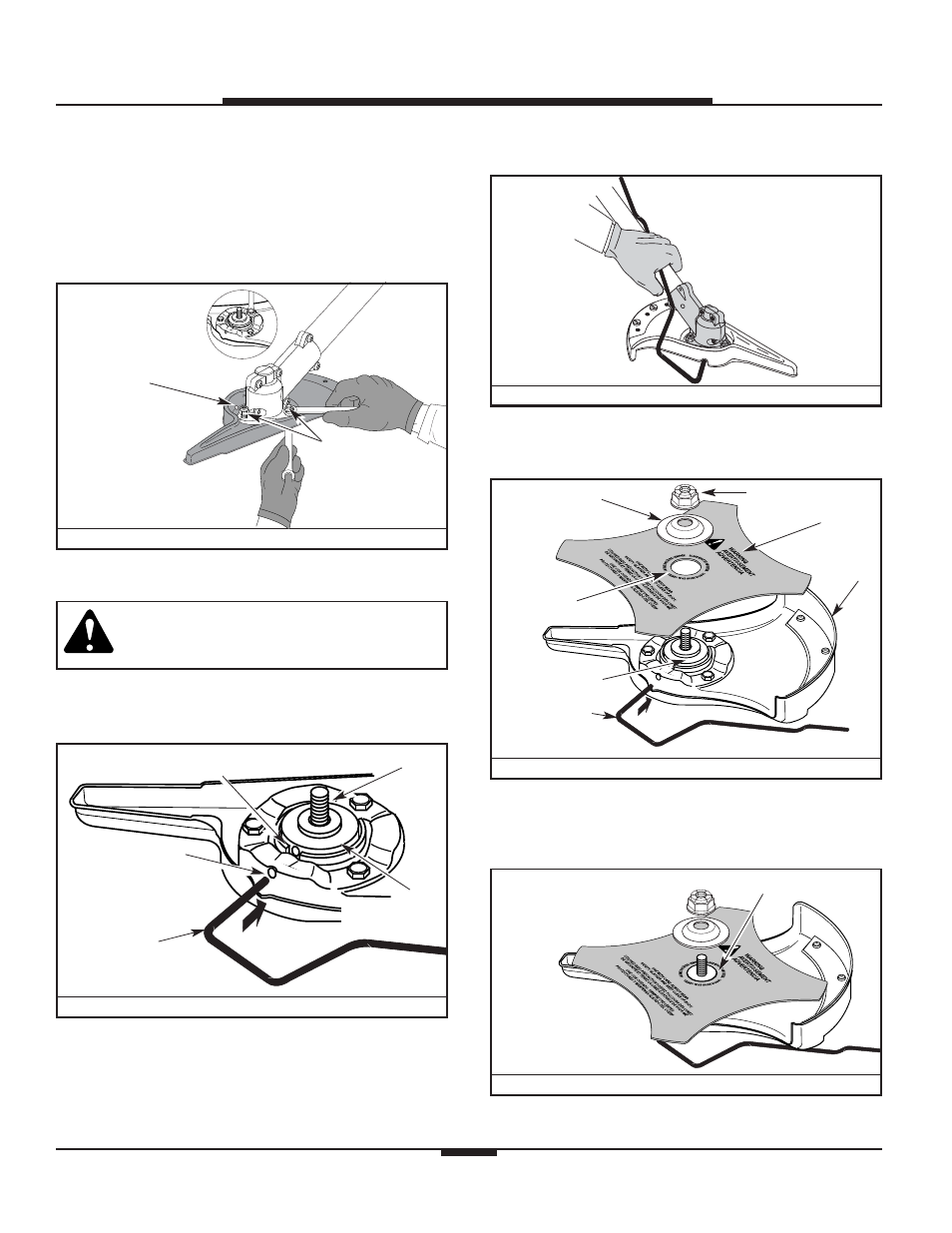 Assembly instructions, Install the new cutting attachment shield mount, Install the cutting blade | MTD BCR4 BCK User Manual | Page 9 / 12