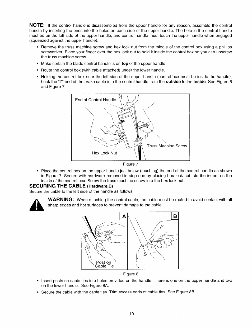 Securing the cable (hardware d) | MTD 060 Series User Manual | Page 10 / 20