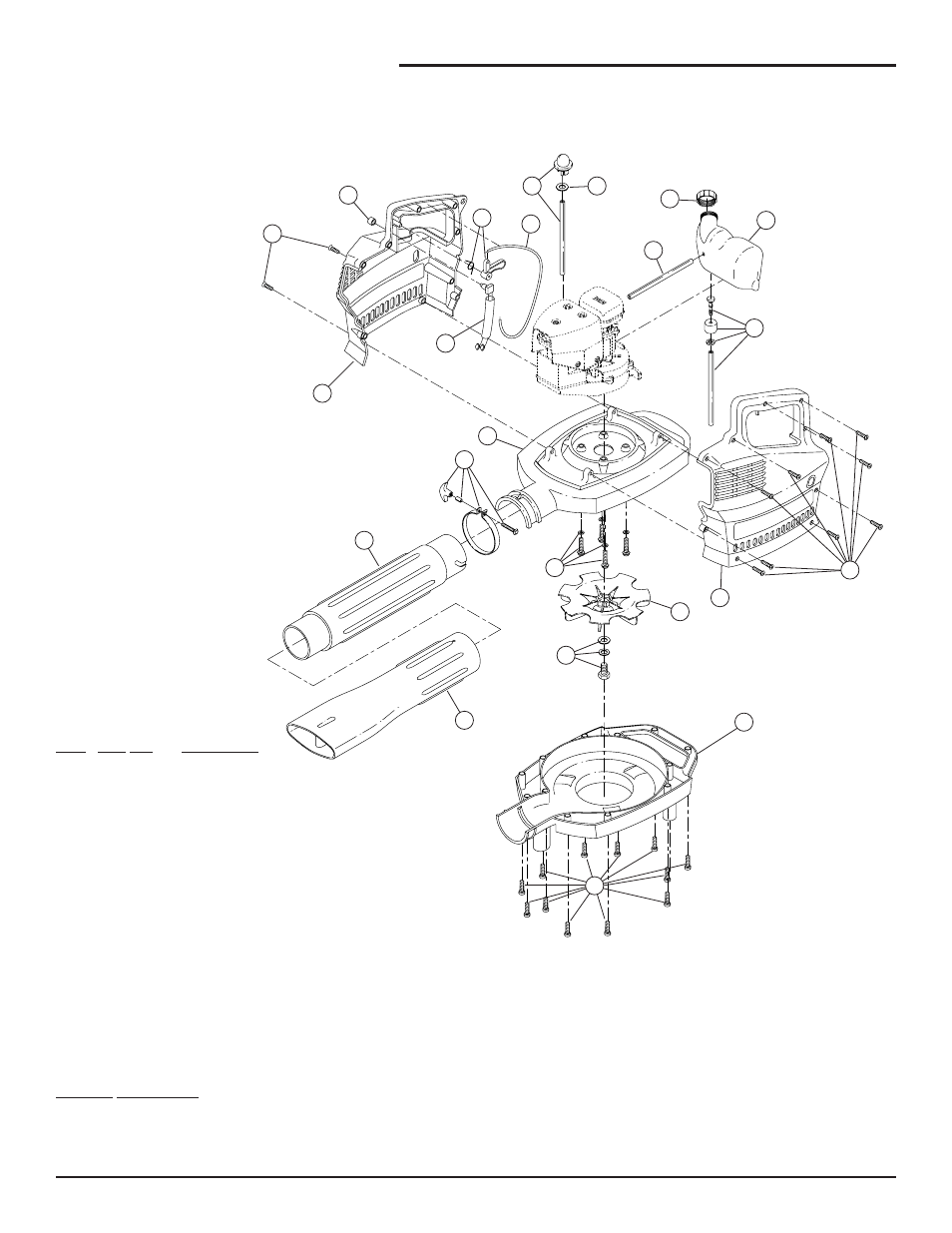 Blower parts - model 280r 2-cycle gas blower | MTD 280r User Manual | Page 2 / 2