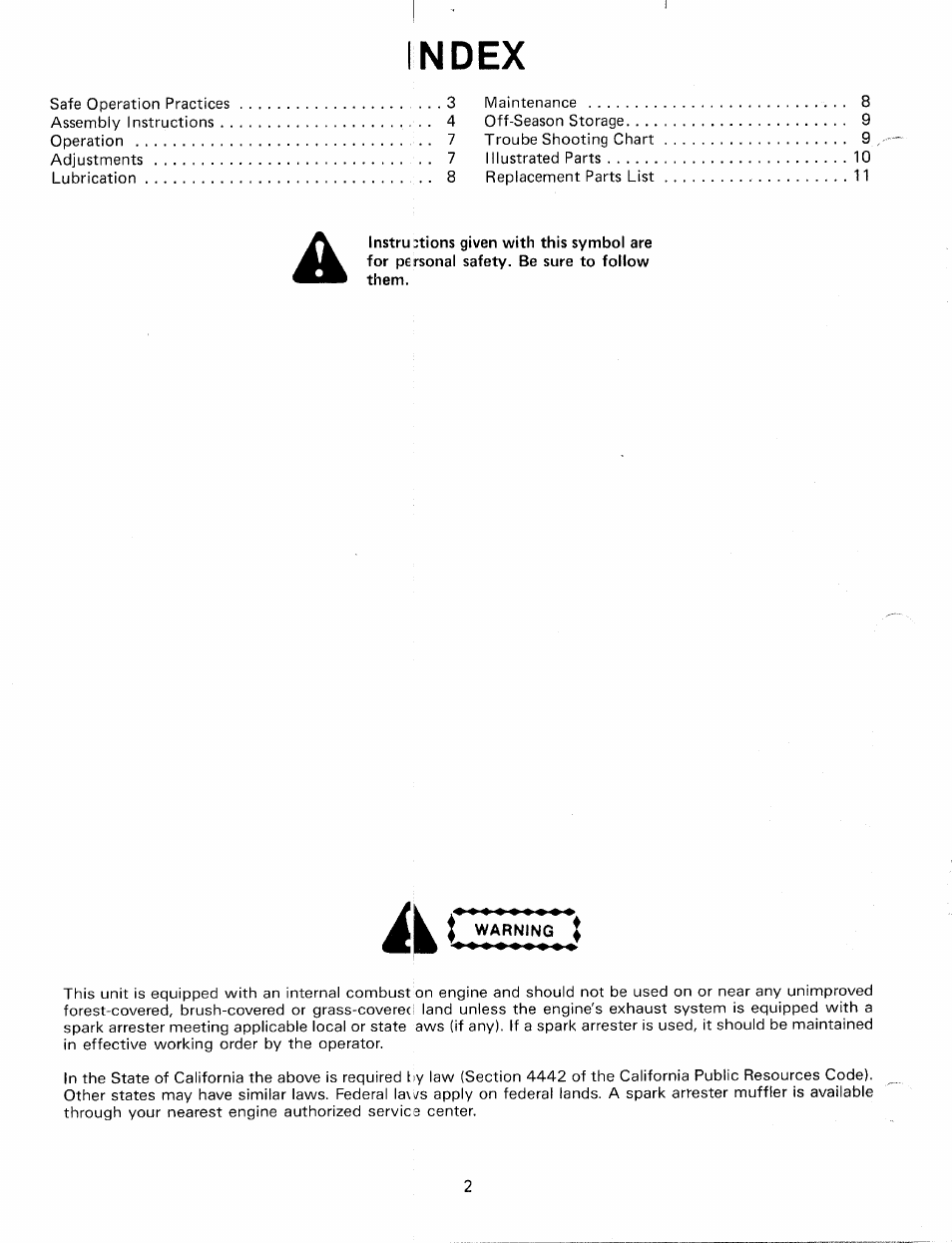 Ndex | MTD 24596-8 User Manual | Page 2 / 12