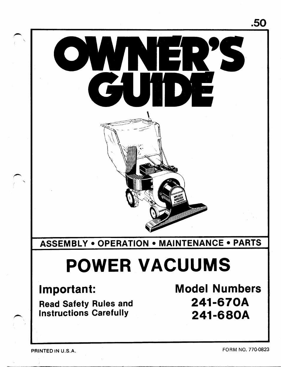 MTD 241-670A User Manual | 12 pages