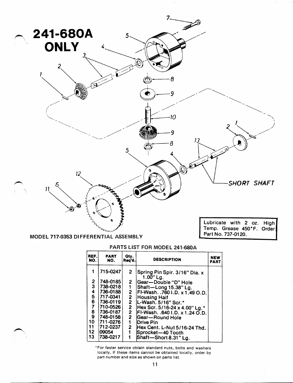 680a, Only, 680a only | MTD 241-670A User Manual | Page 11 / 12