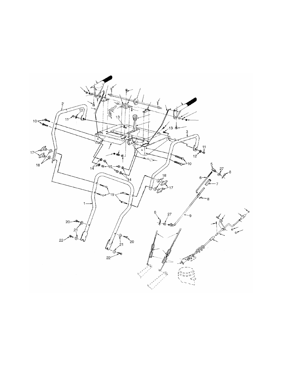 Handle assembly | MTD 800 User Manual | Page 16 / 24
