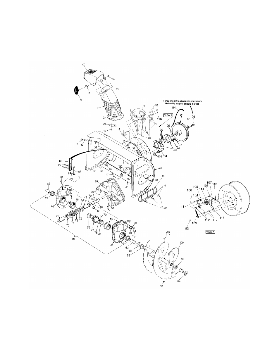 Auger housing | MTD 800 User Manual | Page 18 / 24