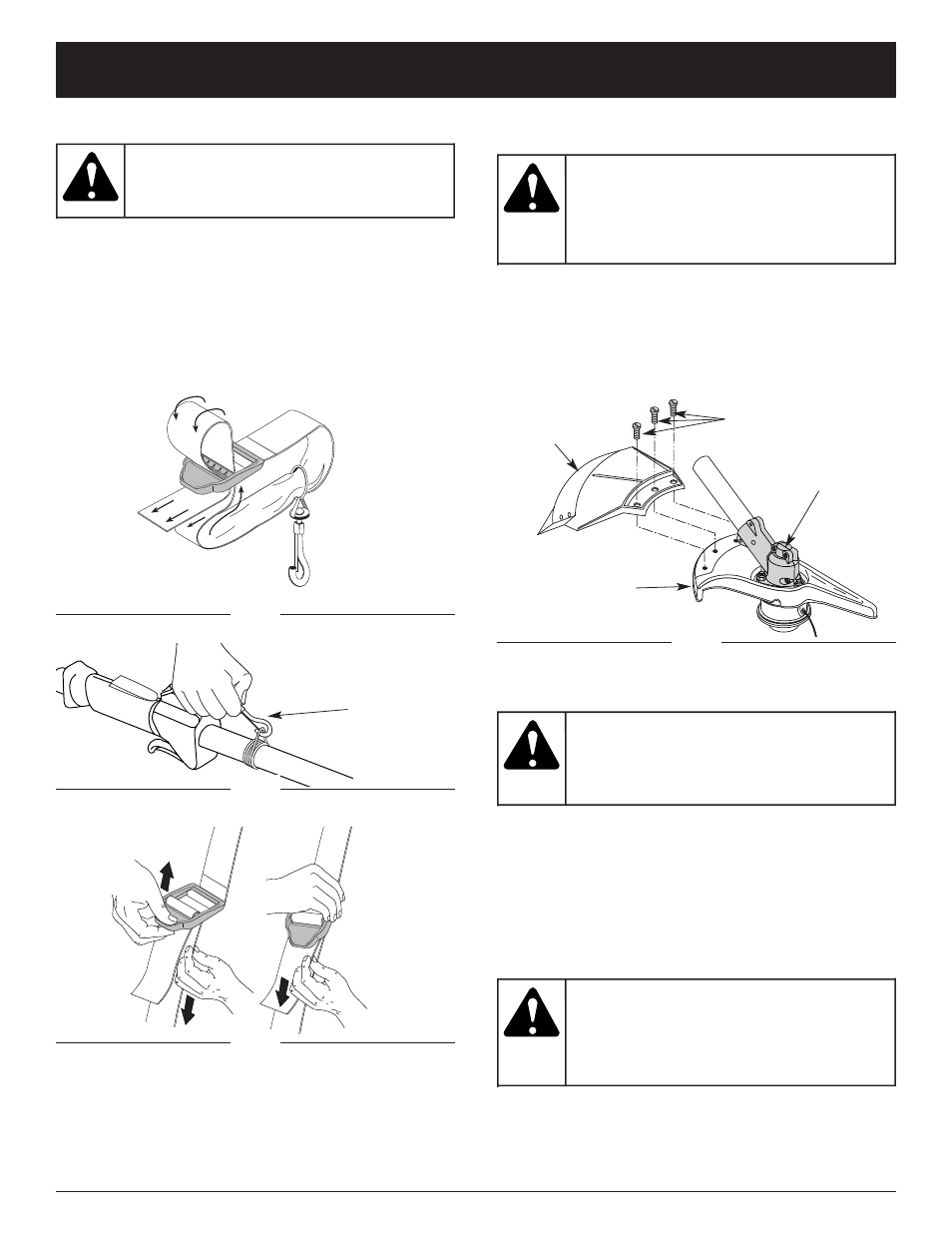 Warning, Brushcutter assembly instructions, Lt31cs only | MTD LT31CS User Manual | Page 12 / 32