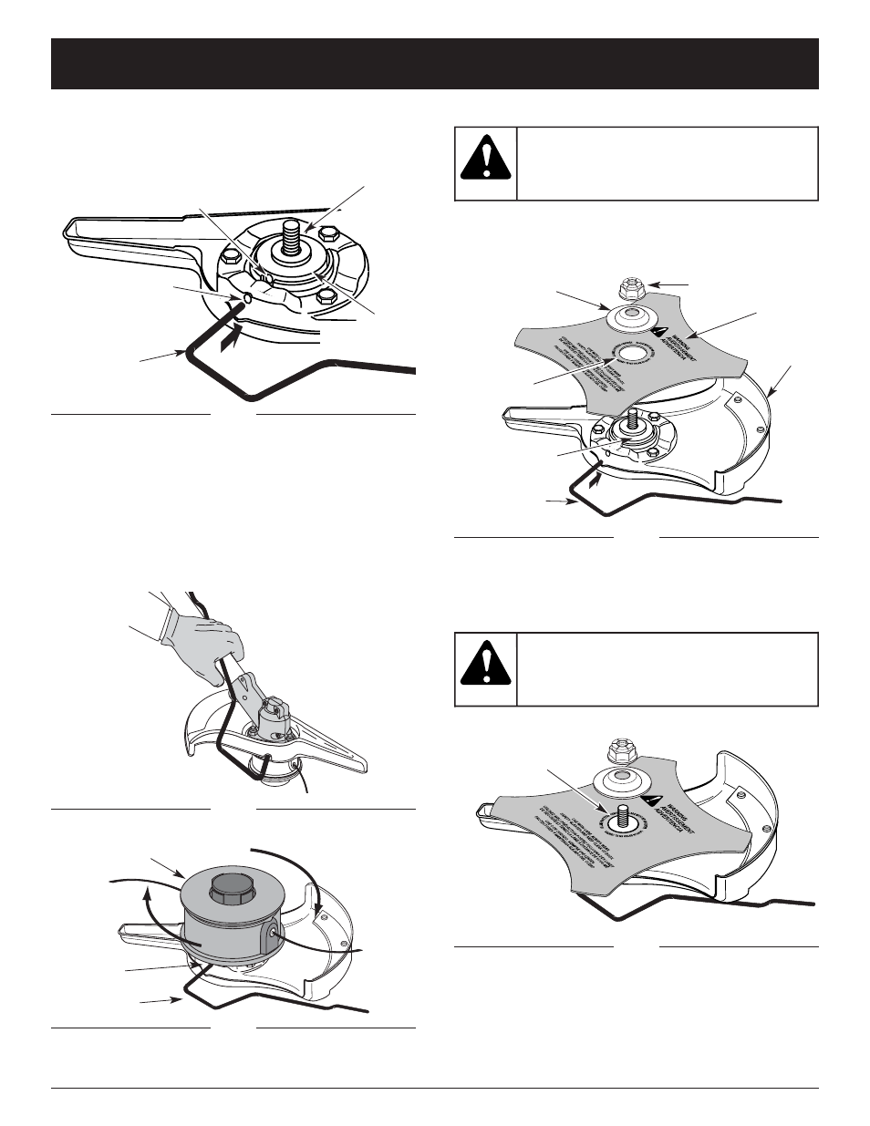 Warning, Brushcutter assembly instructions | MTD LT31CS User Manual | Page 13 / 32