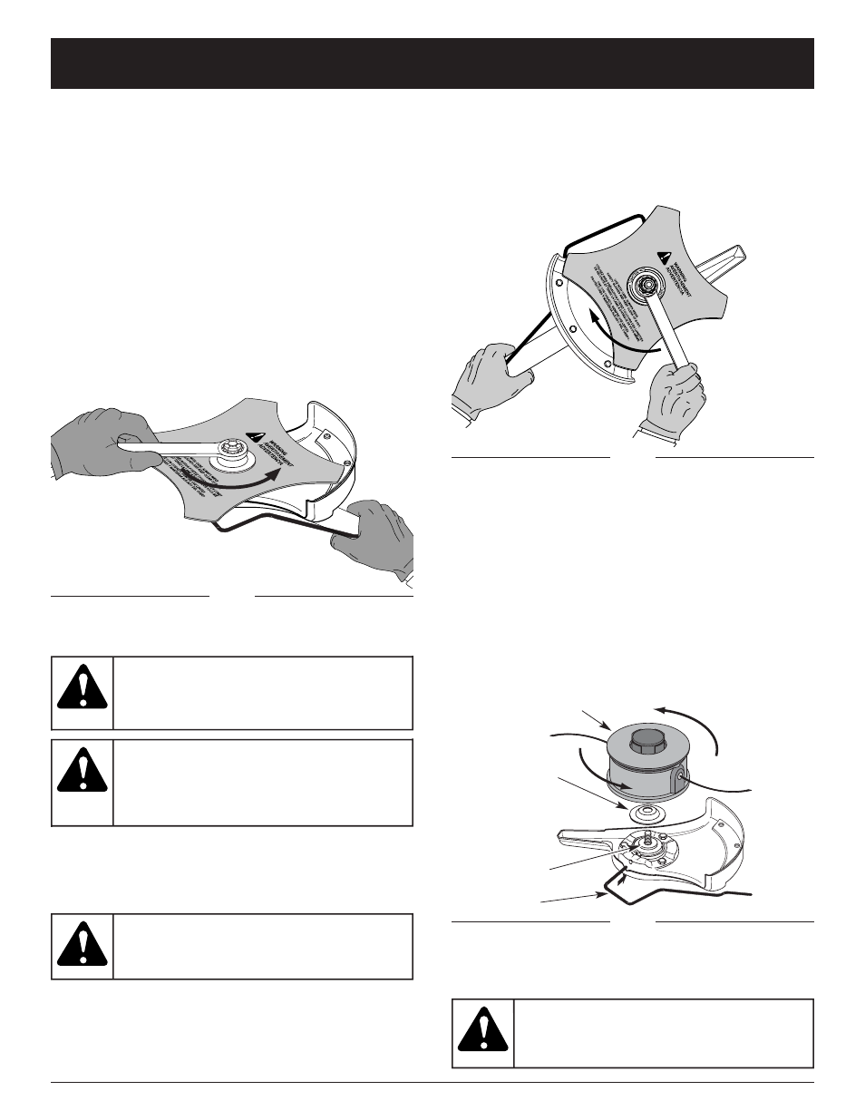 Warning, Brushcutter assembly instructions, Lt31cs only | MTD LT31CS User Manual | Page 14 / 32