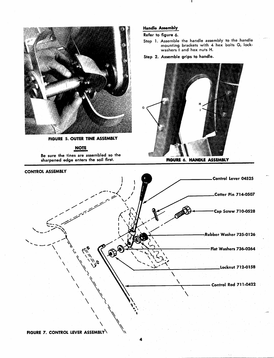 Handle assembly | MTD 215-395A User Manual | Page 4 / 16