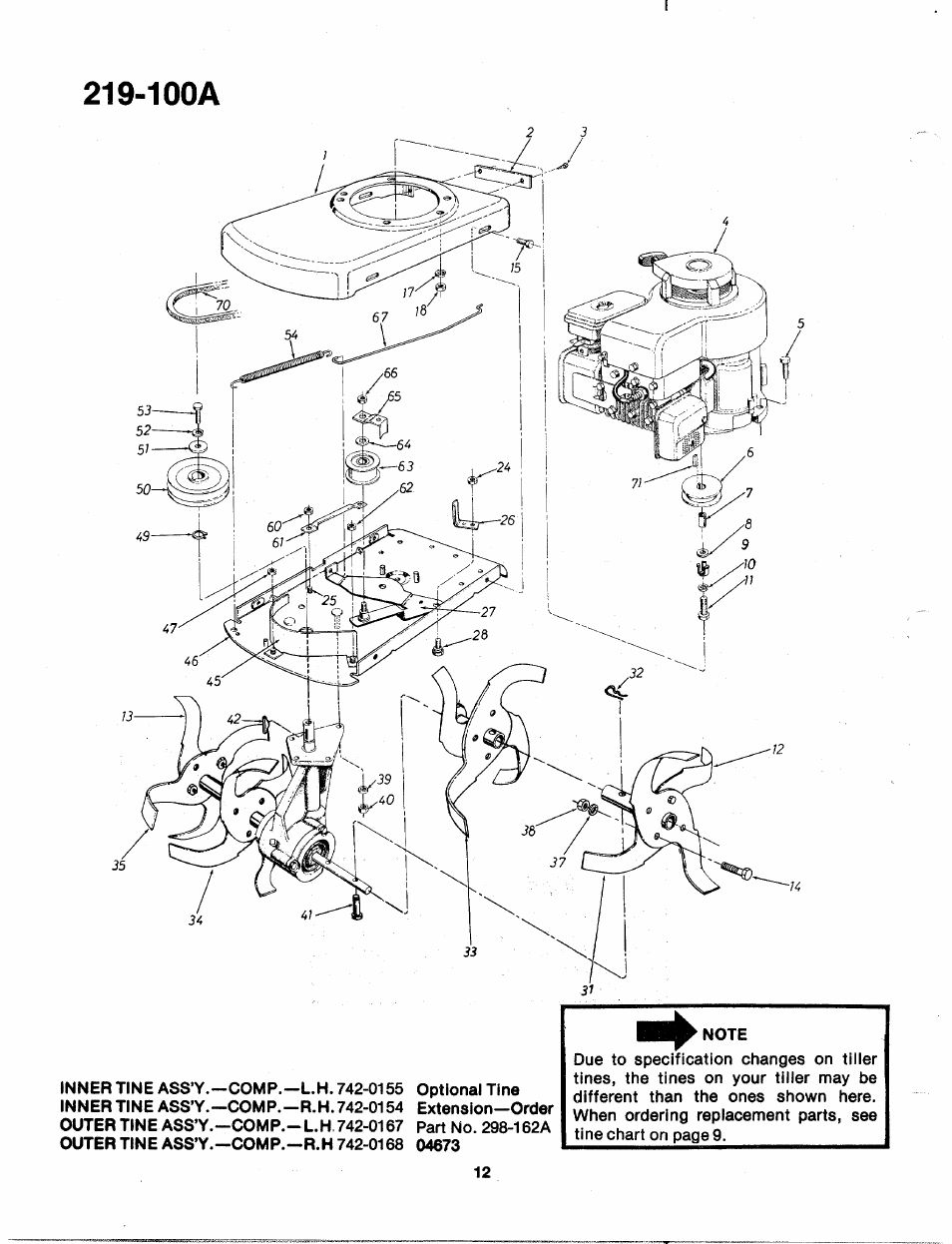 100a | MTD 219-100A User Manual | Page 12 / 20