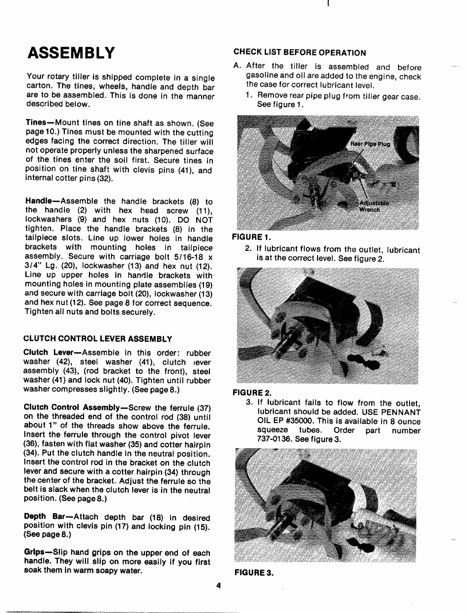 Assembly | MTD 219-100A User Manual | Page 4 / 20