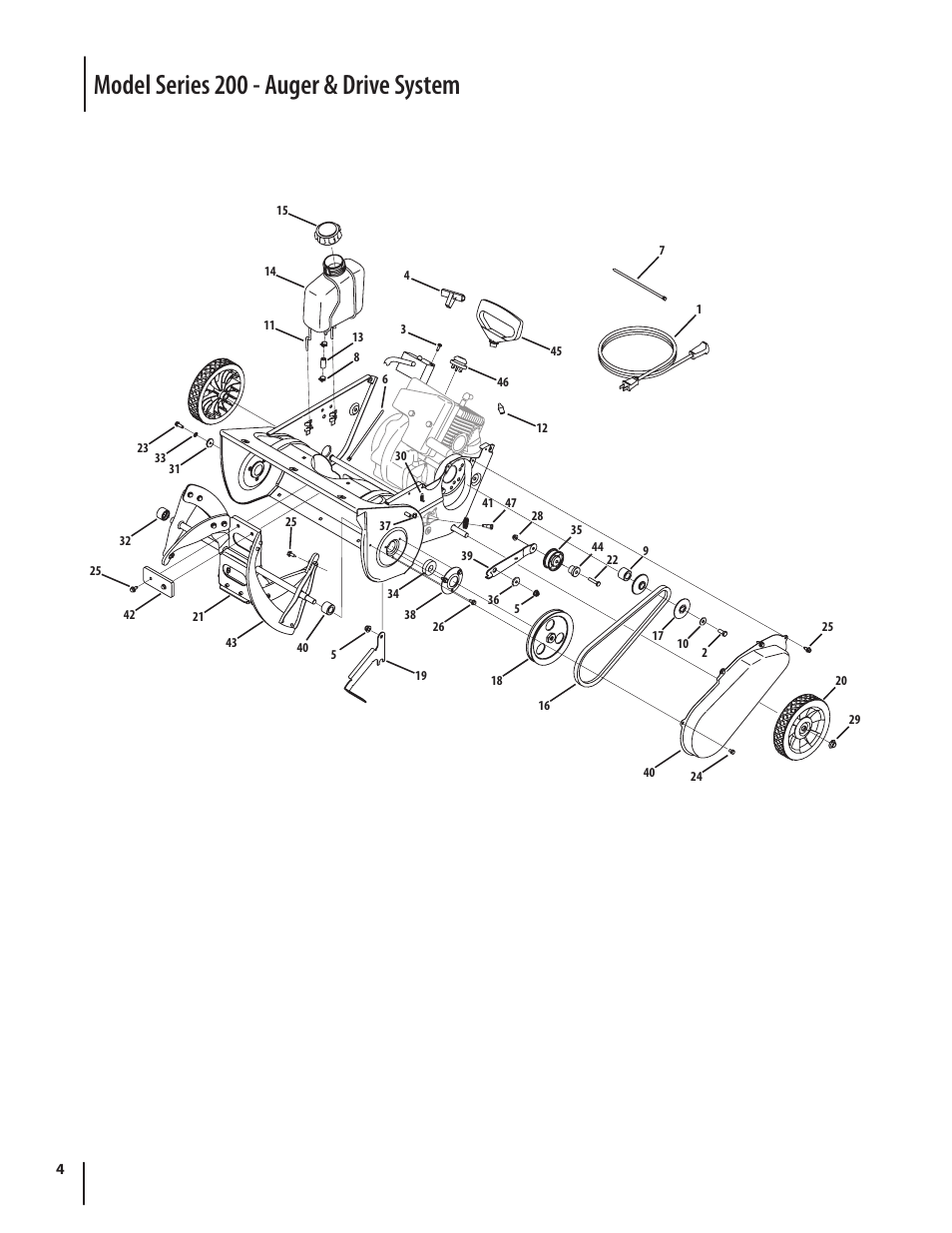 Model series 200 - auger & drive system | MTD 200 User Manual | Page 4 / 8