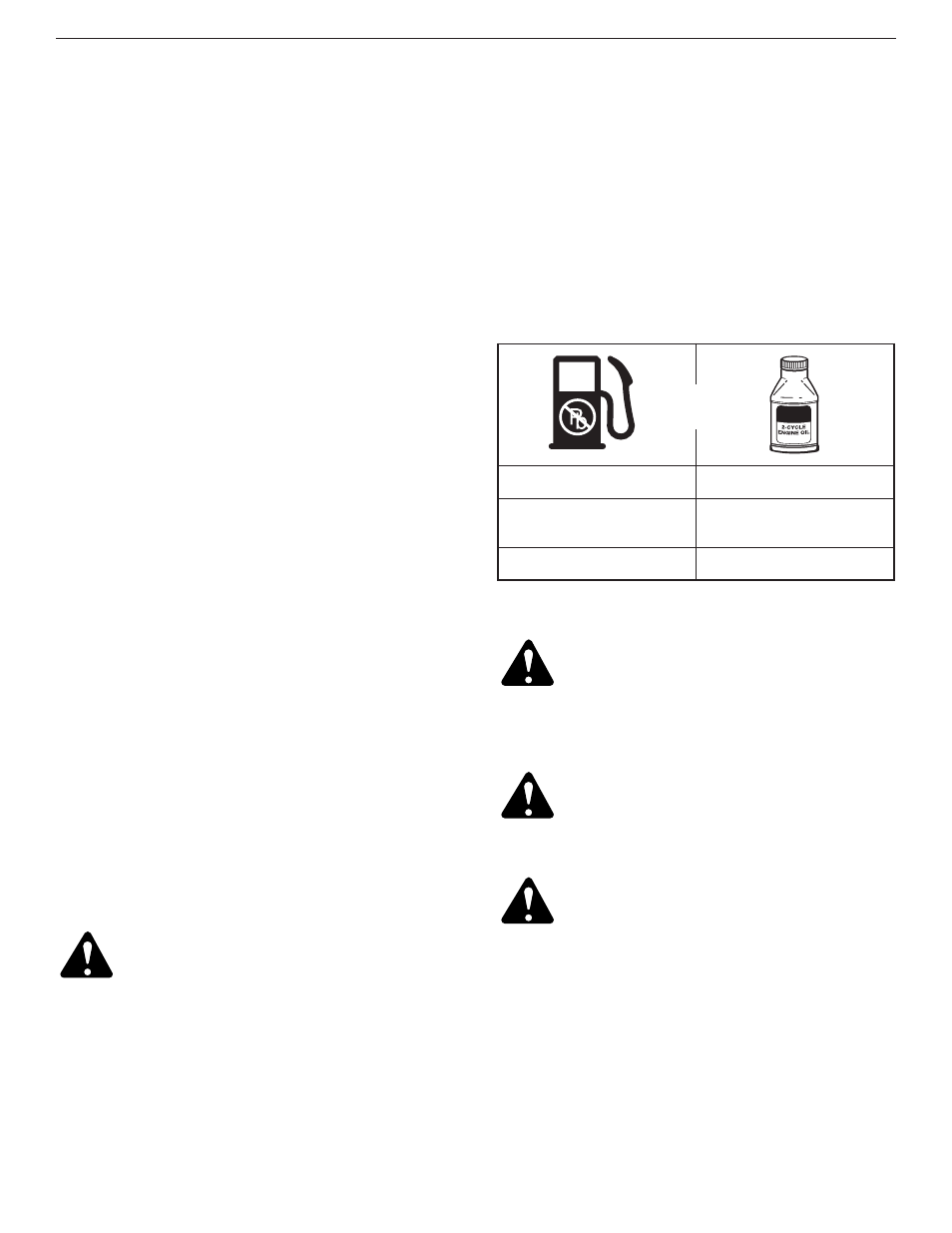 Sección 4: informacion del aceite y del combusible | MTD YM25 User Manual | Page 52 / 68