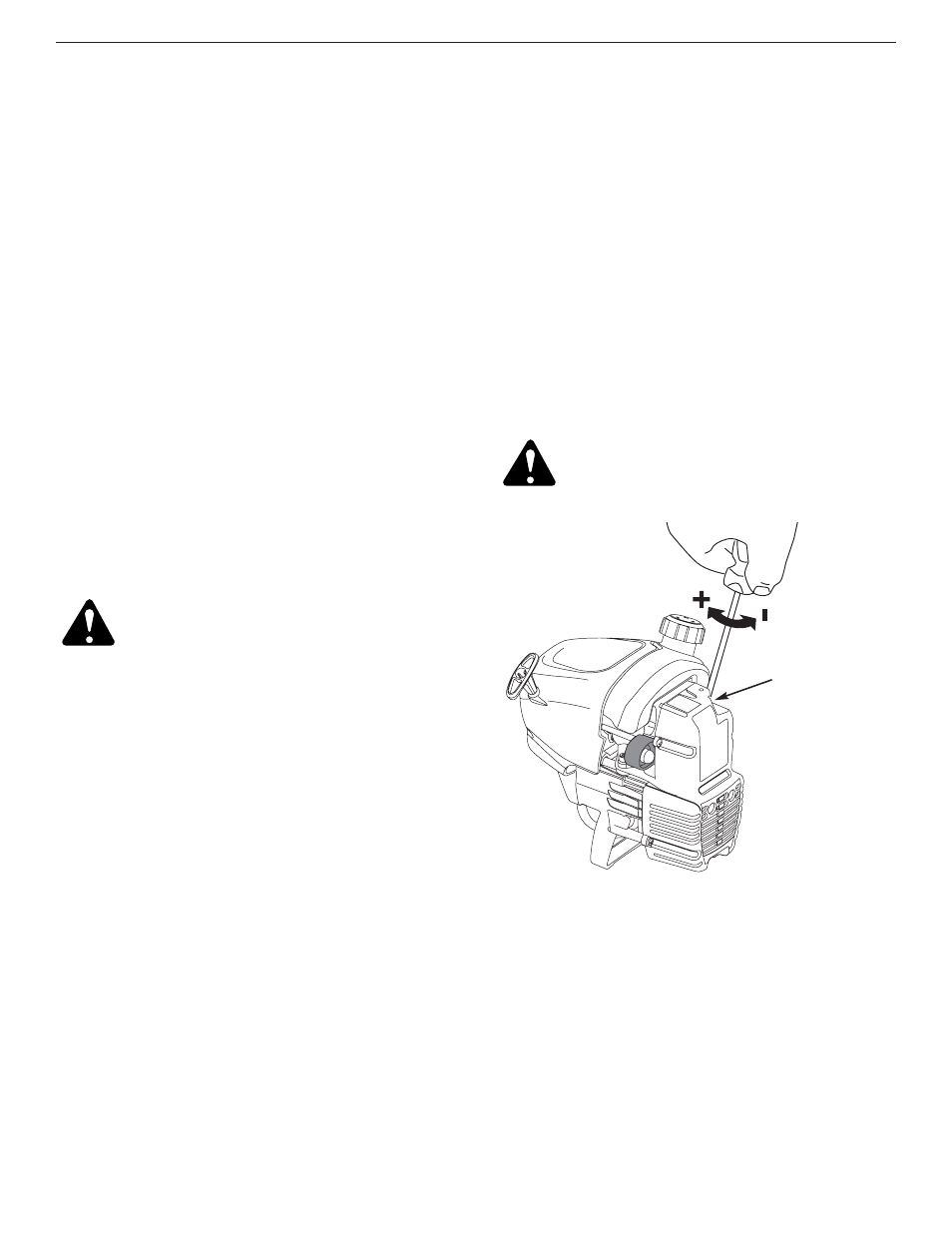 Ajuste del carburador | MTD YM25 User Manual | Page 61 / 68